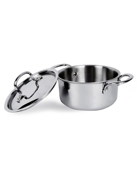 USHA SHRIRAM Triply Stainless Steel Kadai with Lid