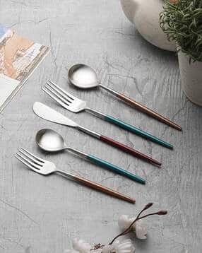 vareesha Metallic Matt Finish Handle Cutlery Set-picture-45