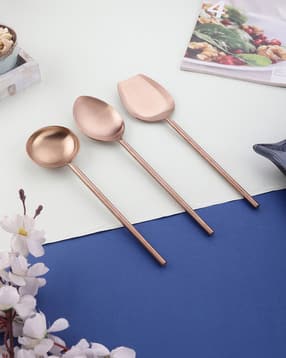 vareesha Set of 3 Stainless Steel Serving Spoons-picture-41