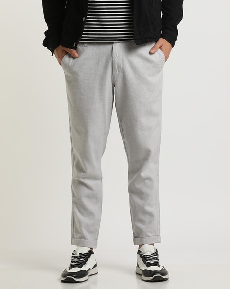 Buy Grey Trousers & Pants for Men by ALTHEORY Online