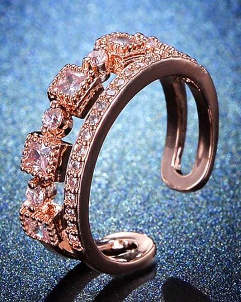 Buy Dazzling Diamond Ring in Rose Gold Online | ORRA