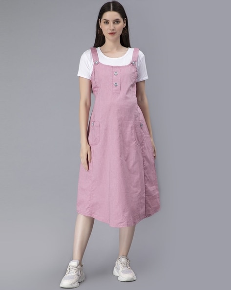 Buy Women's 2Xtremz Drawstring Detail Pinafore Dress with Buckle Straps and  Pockets Online | Centrepoint KSA