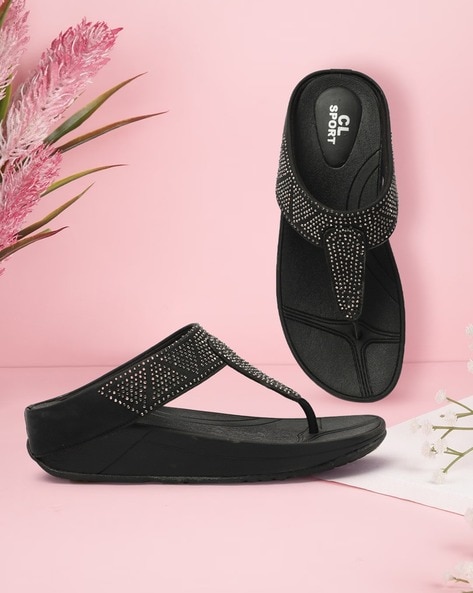 Women T-Strap Slip-On Flip-Flops