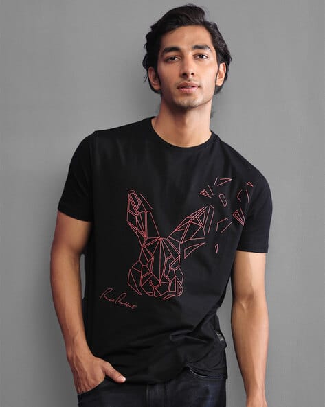 Rare Rabbit Graphic Print Crew-Neck T-Shirt