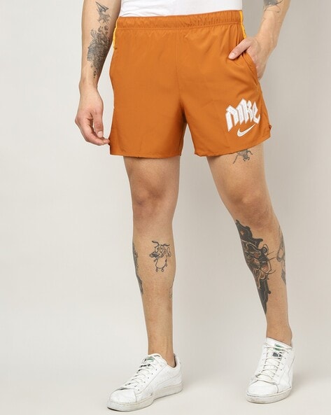 Brand Print Shorts with Insert Pockets