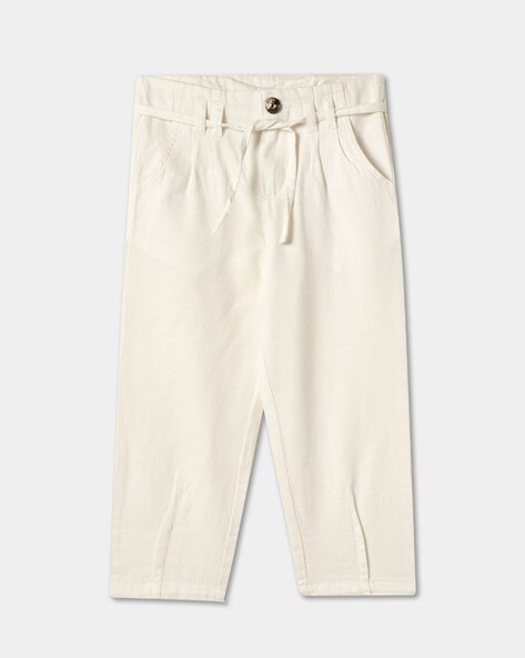 Reiss Kids Cleo Linen Trousers Ice Blue at John Lewis  Partners