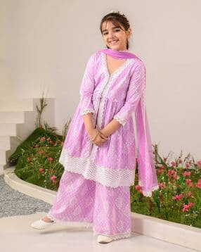 Bandhani Print 3-Piece Kurta Suit Set