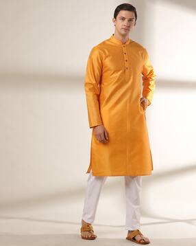 samav Embroidered Slim Fit Straight Kurta-picture-16
