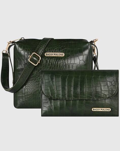 BAGSY MALONE Women Croc-Embossed Sling Bag with Wallet