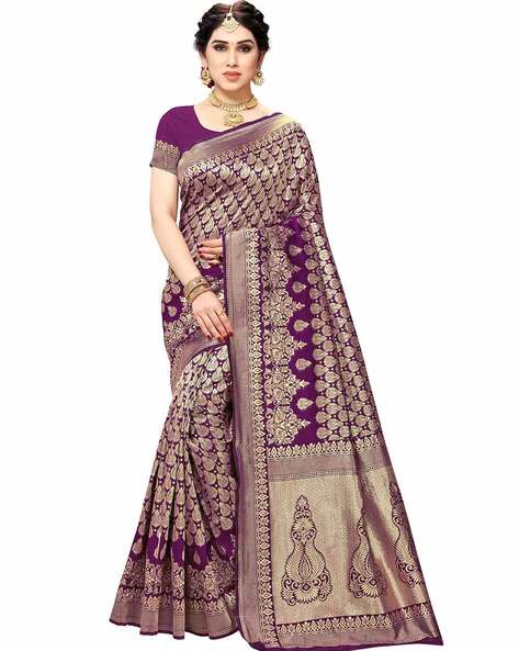 Jacquard Sarees : Buy Jacquard Silk Saree Online | Saree.com