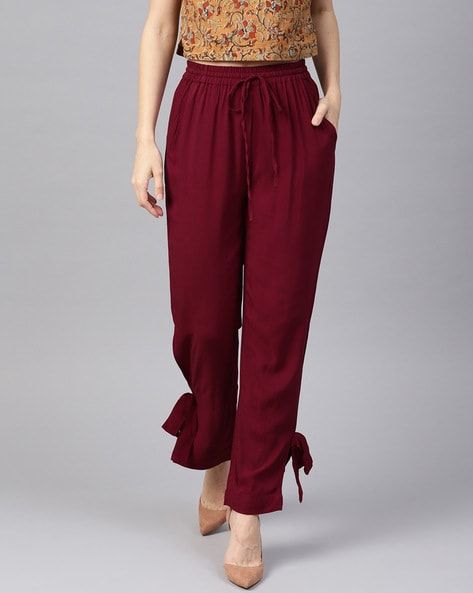 Jaipur Kurti Solid Straight Fit Pants