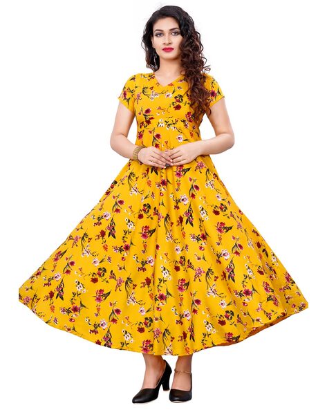 Buy online Girls Square Neck Three Quarter Sleeves Frock from girls for  Women by Apnisha for ₹849 at 43% off | 2024 Limeroad.com