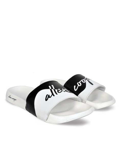 White line hot sale flip flops