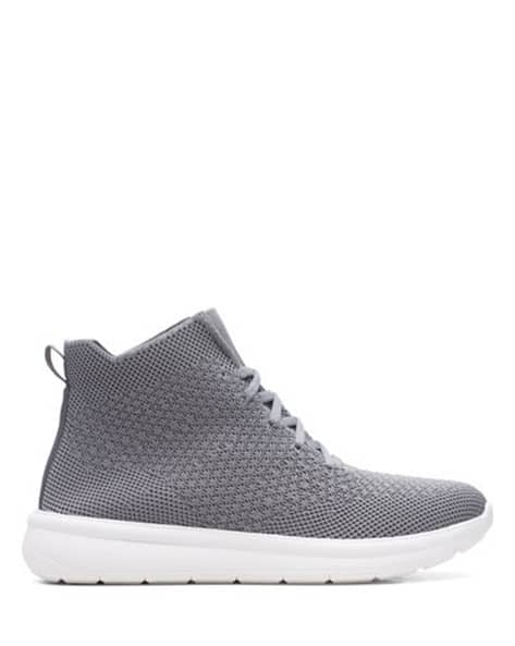 CLARKS Knitted Ankle-Length Lace-Up Boots