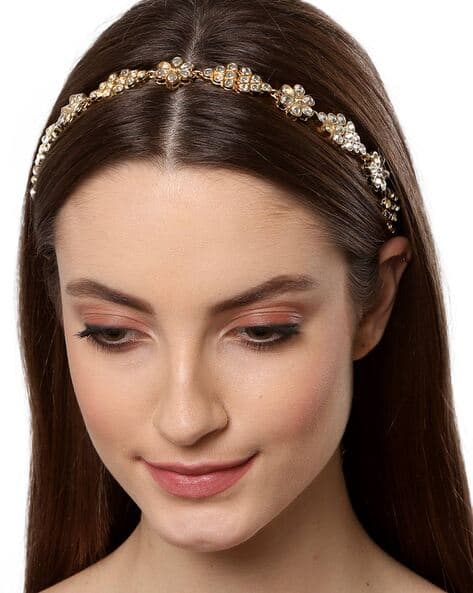 Buy Gold Hair Accessories for Women by Karatcart Online