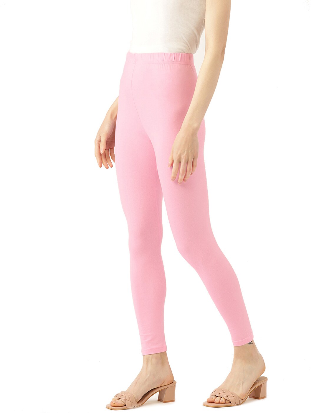 LLG Quote: PILATES. Women's long leggings. 3 Colors w. White & Pink Letters  w. Logo and Signature. — Ladies' Life Guide