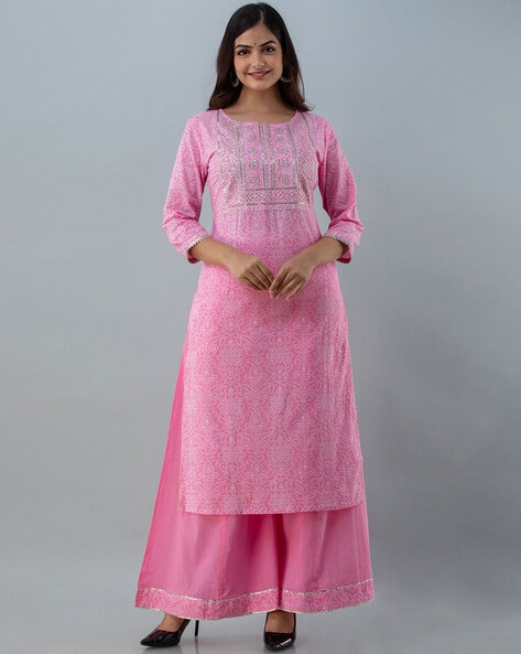 Buy Light Pink Kurta Suit Sets for Women by STYLUM Online | Ajio.com