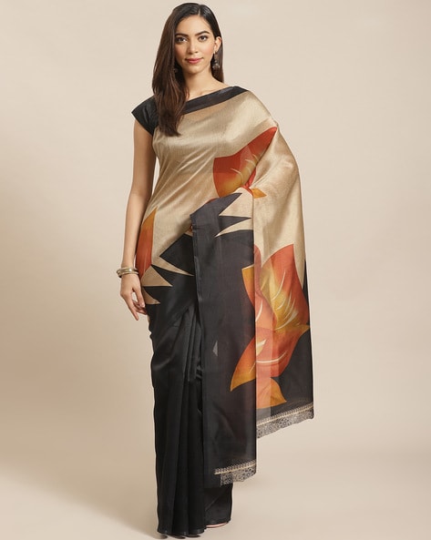 black mysore silk | online mysore crepe saree