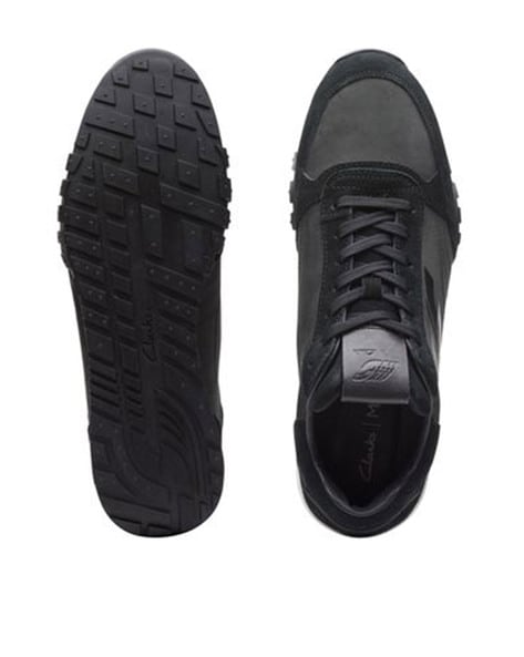 Clarks black outlet sneakers