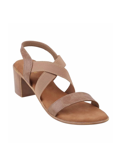 Buy Beige Heeled Sandals for Women by Mochi Online