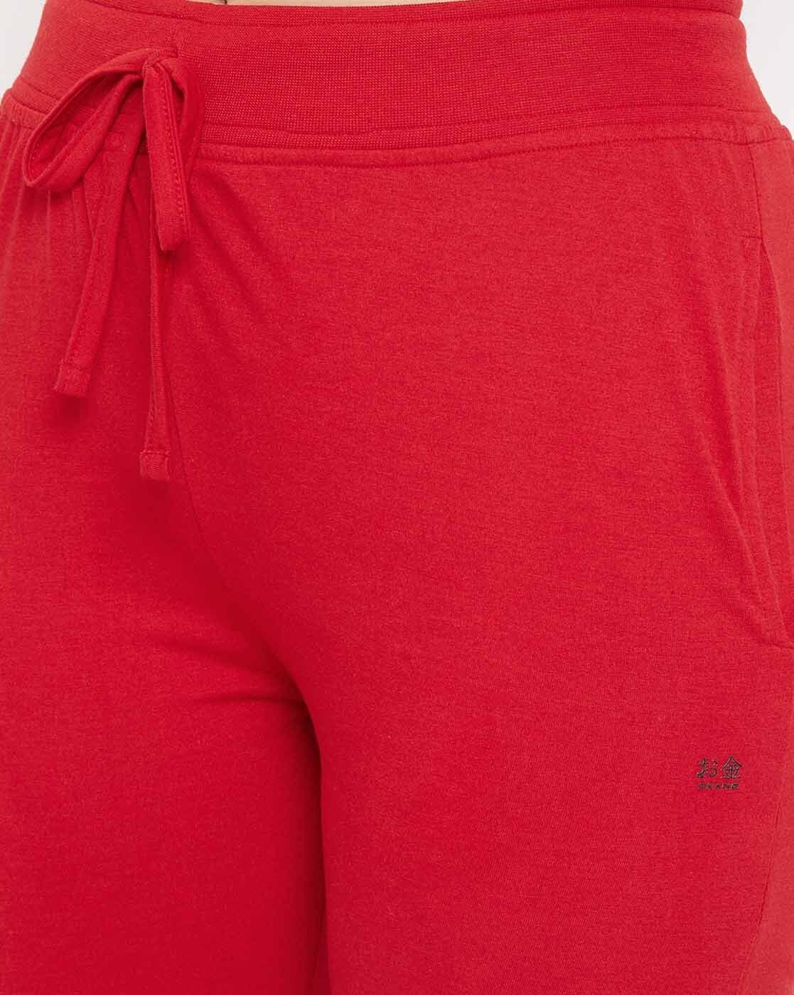 Buy online Red Cotton Blend Track Pants from bottom wear for Women by A&k  for ₹1099 at 58% off