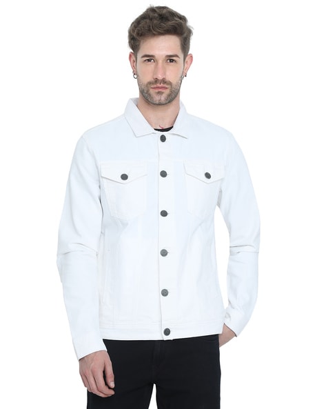 Buy SHOW OFF Women's White Solid Denim Jacket Online at Best Prices in India  - JioMart.