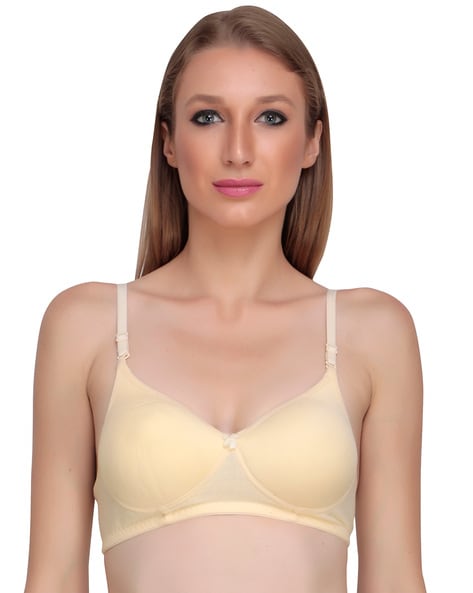 Buy F.Fashiol.com Women/Girl Adjustable & Detachable Seamless Lightly  Padded Bra (Color-Beige, Size-30) Online at Best Prices in India - JioMart.