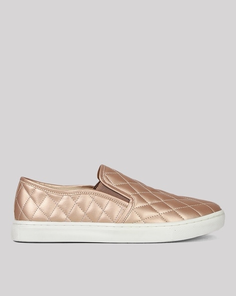 Rose gold quilted on sale sneakers