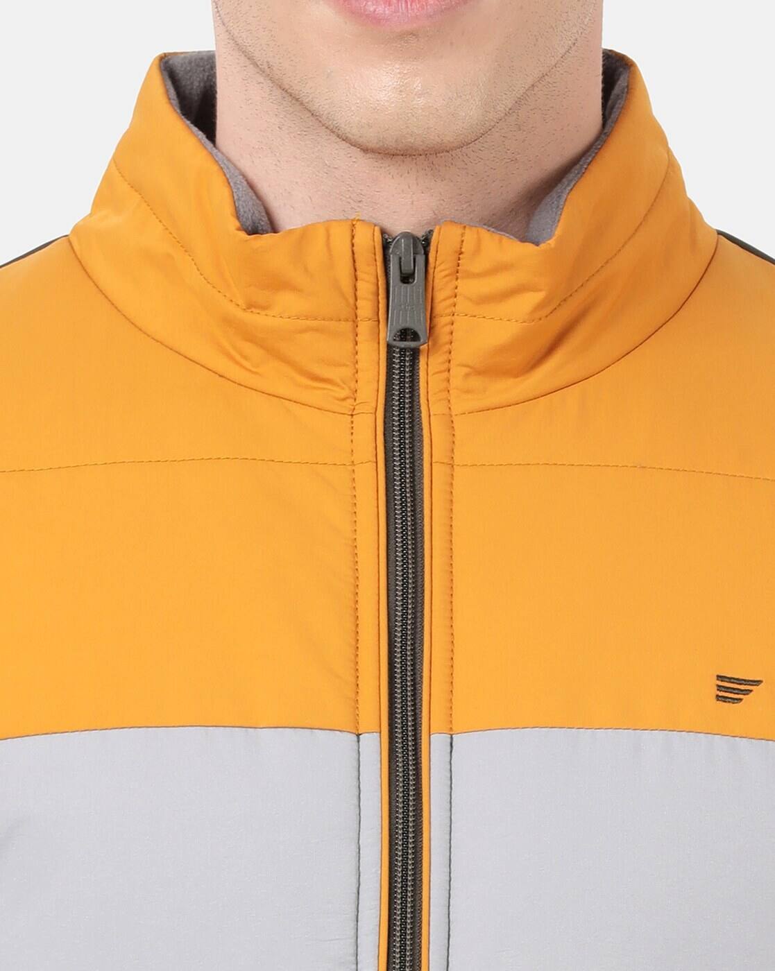 限定　BASICKS Puffer Two Tone Track Jacket Buy T-Base Colourblock Puffer Jacket Online | Ajio.com