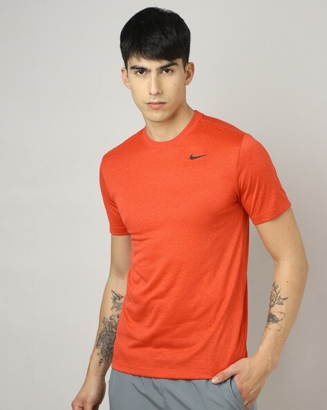 Relaxed Fit Crew-Neck T-Shirt with Placet Logo Print