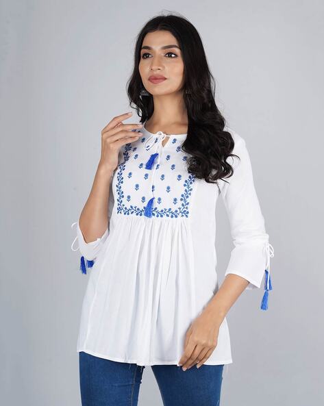 Buy White Tops for Women by ASHLEE Online