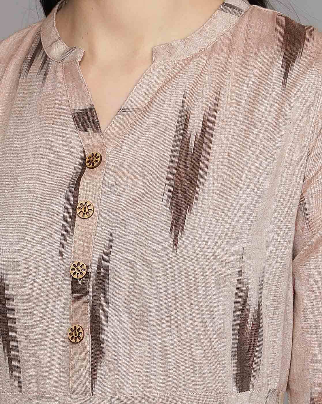 Indian Dobby Kurtis Kurtas and Tunics : Buy Indian Dobby Band Collar V Neck  Placket with Shoulder Princess Front Pockets - Navy Blue Online | Nykaa  Fashion.