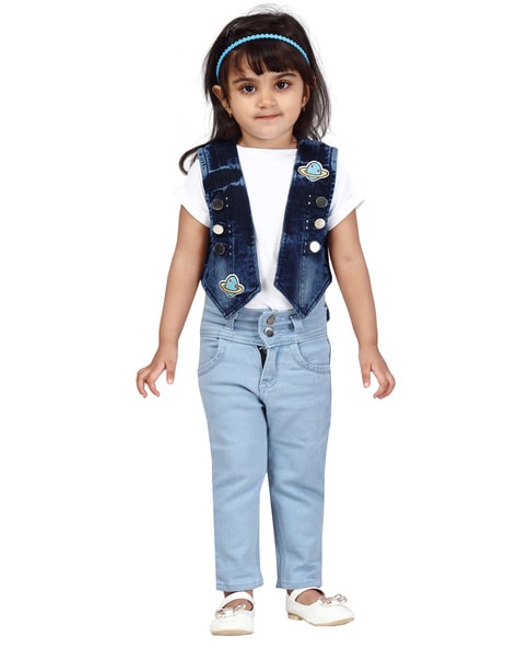 Buy Aarika Girl's Party Wear Denim Jacket Online at Best Prices in India -  JioMart.