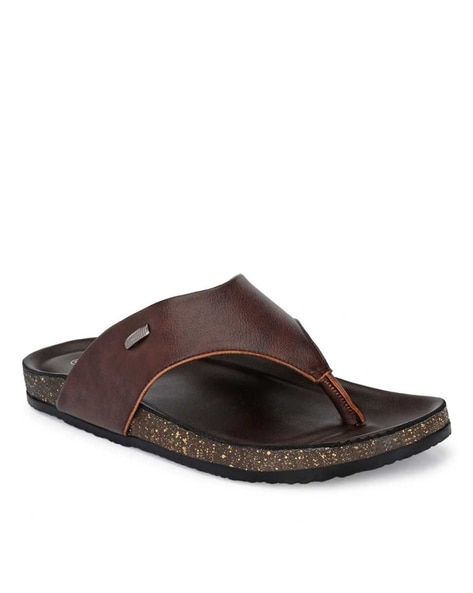 Shences brown 2024 leather slippers