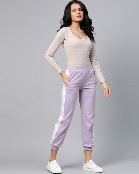 Laabha Women Purple Cotton Jogger Track Pant – Laabha Athleisure