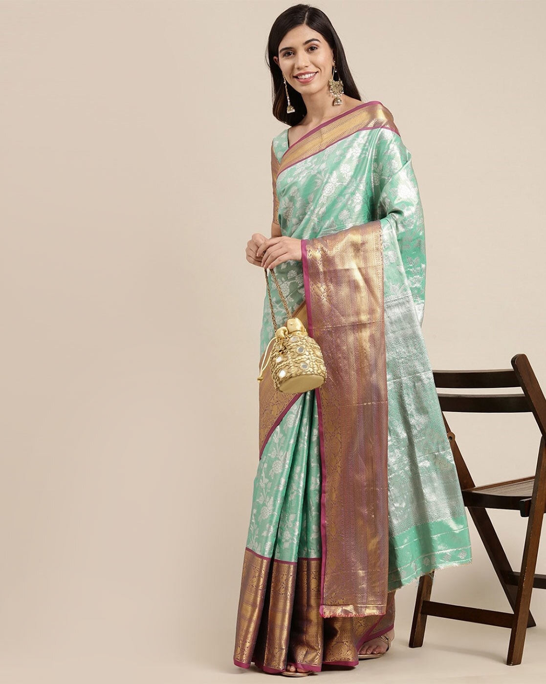 Buy Pink Sarees for Women by Indethnic Online | Ajio.com