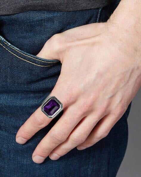Amethyst Crystal Cocktail Ring – Parker Thatch