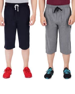 feel track Pack of 2 Flat-Front 3/4th Shorts-picture-11