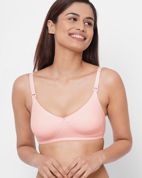 Non-Padded Pink Ladies Cotton Printed Bra, for Inner Wear at Rs 31