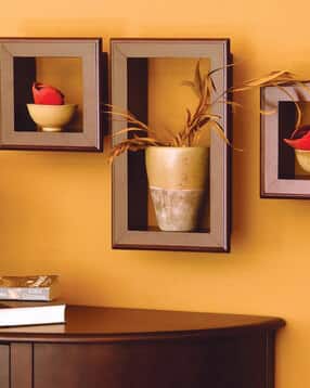 home sparkle Set of 3 Wooden Wall Shelves-picture-16
