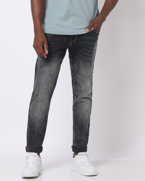Buy John Players John Players Men Blue Regular Fit Mid-Rise Clean Look  Stretchable Jeans at Redfynd