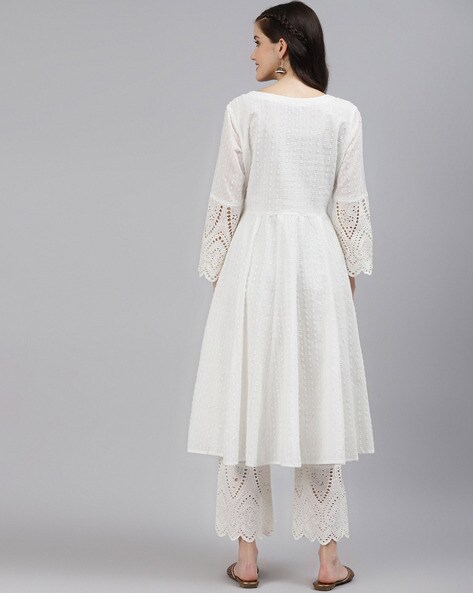 Pure White White Anarkali Kurti | lupon.gov.ph