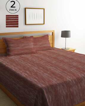 Set of 2 King Size Bedcovers with Pillow Covers