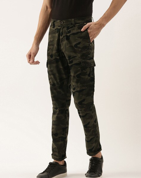 Buy Men Slim Fit Camo Print Trousers online at NNNOWcom