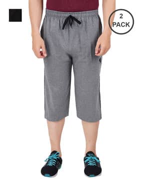feel track Pack of 2 Flat-Front 3/4th Shorts-picture-22