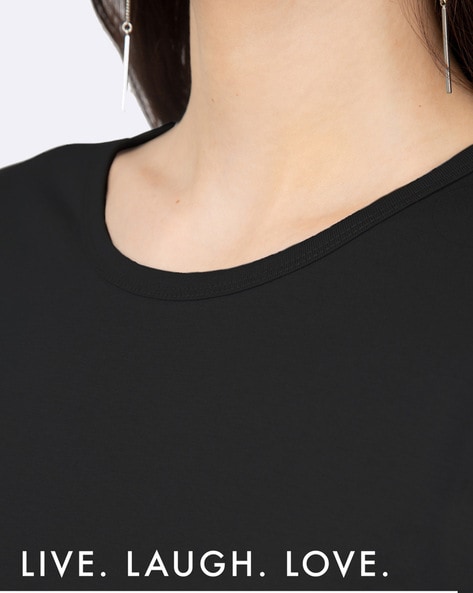 Buy Black Tshirts for Women by BEWAKOOF Online