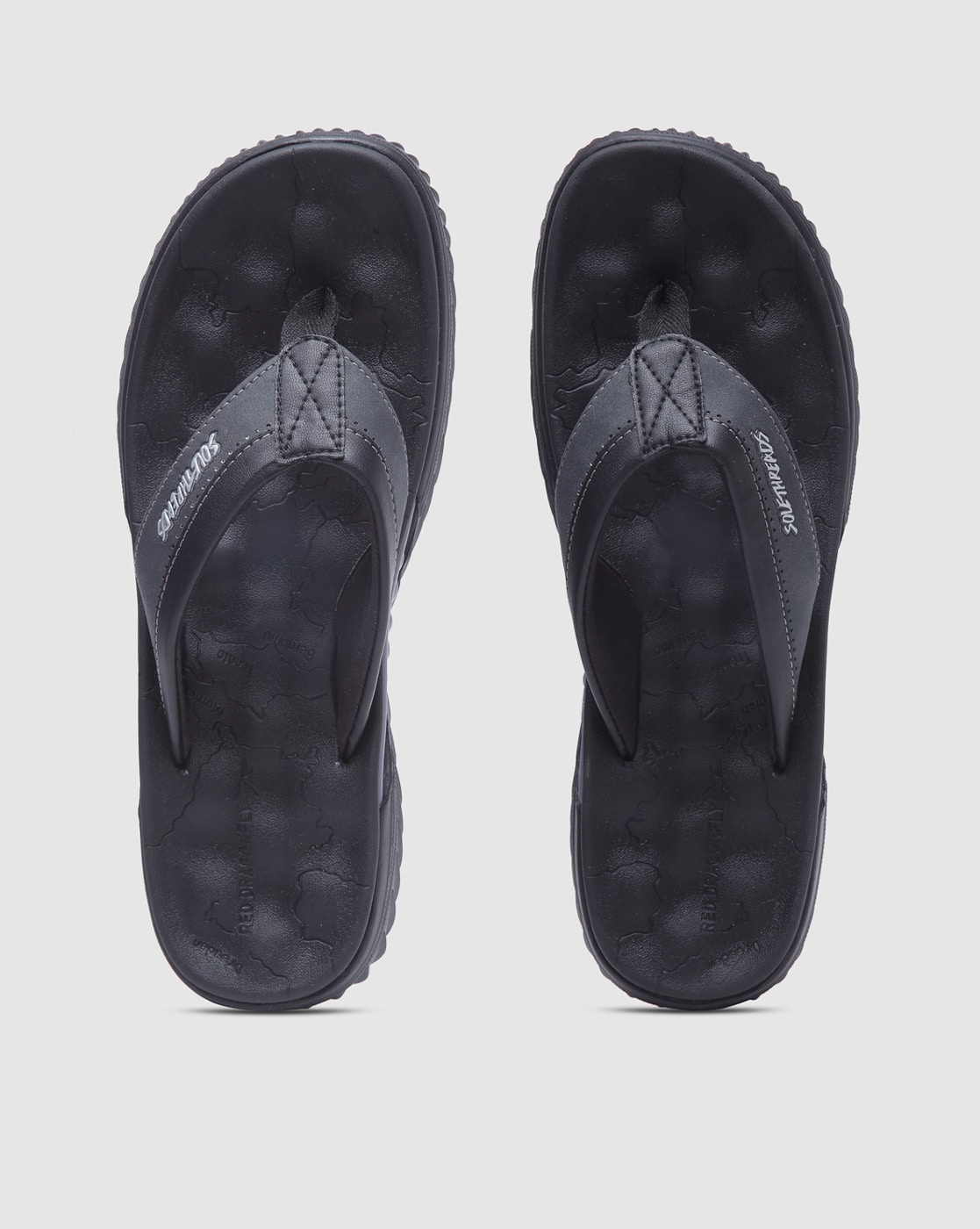 Buy Black Flip Flop Slippers for Men by SOLETHREADS Online