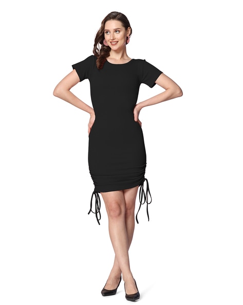 Amazon.com: YMDUCH Women's Elegant One Bell Sleeve Side Split Long Paty  Mermaid Formal Dress Black : Clothing, Shoes & Jewelry