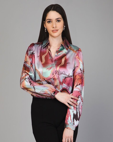 Purys Printed Shirt with Cuffed-Sleeves