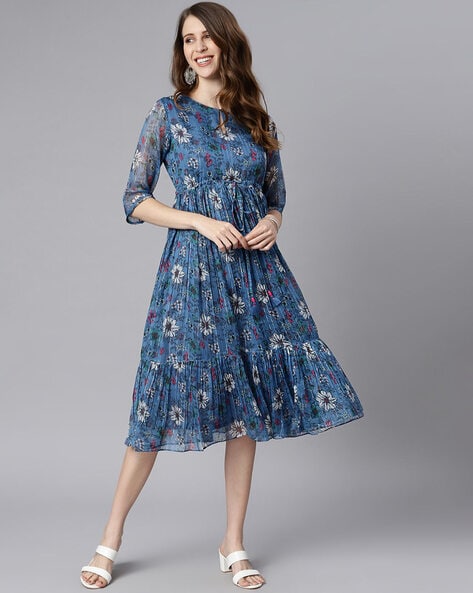 Buy Aqua Dresses for Women by Rare Online | Ajio.com